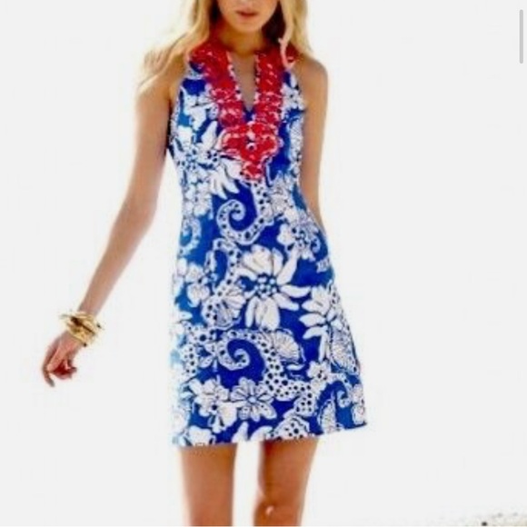 Lilly Pulitzer Dresses & Skirts - NWT Lilly Pulitzer deep sea blue Augusta shift 12